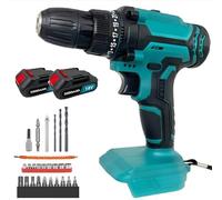 Cordless Driver Drill, Replacement for Makita DDF485Z,Battery Drill with 2 x3000mAH Battery Max 80-100N.m Cordless Screwdriver Set Compatible with Makita 21V,25+3 Torque for Home and Garden