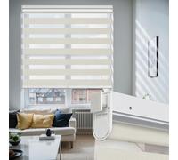 Cordless Dual Layer Day and Night Blinds No Drill No Tools Light Control Window Shades for Home Bedroom Kitchen Almond 61cm W x 163cm H