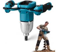 Cordless Earth Auger & Ice Drill for Makita 18 V - 1500 W (without Battery | Brushless earth hole drill 230 Nm for pile setting and horticulture, 6-speed 200-650 RPM, for diameter 4 cm to diameter 15 cm