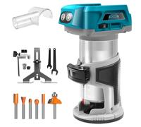 Cordless Edge Router for Ma-Kita 18V Battery, 30,000 RPM brushless Trimmer with 1/4", 6 mm and 8 mm, Compact Router, Cordless Router one-Hand Router Wood Trimmer with 6 Speed (Tool Only)