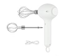 Cordless Egg Whisking Made Simple With Our Innovative Portable Hand Held Blender; Perfect For Busy Bakers (White)