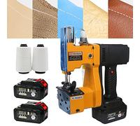 Cordless Electric Bag Closer Closing Machine, Handheld Bag Stitcher with 2pcs Sewing Thread/2 battery, 0.2-10mm Sewing Thickness; Automatic Thread Cutting for Rice/Sack/Woven/Paper/Plastic Bags
