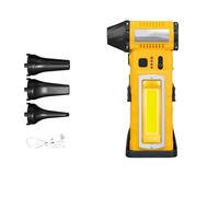 Cordless Electric Blower Featuring Bright Lamp Type C Charging Ideal for Garage Patio USB C Rechargeable Fan