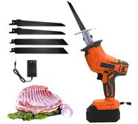 Cordless Electric Bone Saw - Multi-Purpose Hand Saw with Battery & LED Light for Cutting Bone, Meat, Wood, Metal, PVC