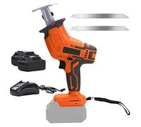 Cordless Electric Bone Saw, Portable Reciprocating Meat Cutter for Butcher Shop and Home, Includes 1 Battery and Saw Blades for Cutting Meat, Pork, Ribs, and Wood