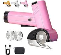 Cordless Electric Box Cutter - Rechargeable High-Speed Rotary Cutter for Cardboard, Fabric, and Leather with Lock and LED Light