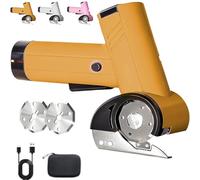 Cordless Electric Box Cutter - Rechargeable High-Speed Rotary Cutter for Cardboard, Fabric, and Leather with Lock and LED Light