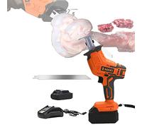 Cordless Electric Butcher Saw for Meat Bone, Portable Reciprocating Saw for Commercial Home, Battery Powered, Multifunctional Handheld Bone Saw for Cutting Frozen Meat Beef Fish Ribs