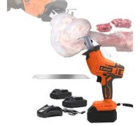 Cordless Electric Butcher Saw for Meat Bone, Portable Reciprocating Saw for Commercial Home, Battery Powered, Multifunctional Handheld Bone Saw for Cutting Frozen Meat Beef Fish Ribs