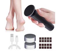 Cordless Electric Callus Remover for Feet with Nail File Sander 2 in 1 Rechargeable Foot File Grinder for Dead Skin Crack Dry Calluses with Sandpaper Disk 6 Speed Adjustable