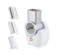 Cordless Electric Cheese Grater Shredder One- Control Automatic Rotary Slicer with 3 Attachments for Cheeses Vegetables Carrots Type-C Charging