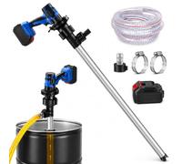 Cordless Electric Drum Pump, 1000W, 21V Battery, 92cm Tube, 4m Hose
