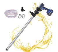 Cordless Electric Drum Pump, Portable Fuel Transfer Pump 90-150l/min, 21v Li-battery Barrel For Diesel And Non-corrosive Liquids, Includes 4m Hose Stainless-steel-tube