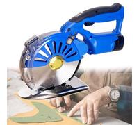 Cordless Electric Fabric Cutter - 5-Speed Rotary Machine with Octagonal Knife, Replacement Blade, and Battery Charger for Multi-Layer Fabric and Leather