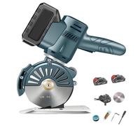 Cordless Electric Fabric Cutter, Heavy Duty Rotary Cutter with Battery & Charger, Long-Life Power for Tailoring, Manufacturing, and Crafting