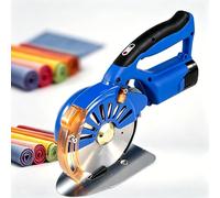Cordless Electric Fabric Cutter Machine, Adjustable Speed Rotary for Cutting Cotton, Upholstery, Leather - 110mm Blade for Easy Hand Push Operation