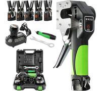 Cordless Electric Flaring Tool Kit, Electric Hydraulic Pipe Expander, 8 Interchangeable Heads, 1/4 to 3/4 Inch Capacity for Air Conditioning and Refrigeration Repair