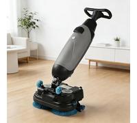 Cordless Electric Floor Scrubber Cleaner - 17" Power Mop Brushes, 360° Rotating, Dual Water Tanks, Efficient Cleaning for Tile and Hard Floors