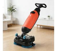 Cordless Electric Floor Scrubber Cleaner - 17" Power Mop Brushes, 360° Rotating, Dual Water Tanks, Efficient Cleaning for Tile and Hard Floors