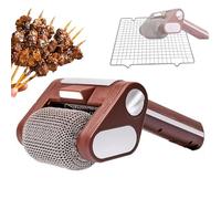 Cordless Electric Grill Brush, Bristle Free with Built-in LED Lights, 304 Stainless Steel Power Roller, Rechargeable for Outdoor Barbecue Kitchen Cleaning