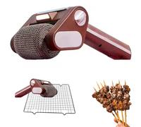 Cordless Electric Grill Brush - Rechargeable Stainless Steel Power Roller with LED Lights Rotating Cleaning Tool for Outdoor BBQ Kitchen & Bathroom - Effortless Cleaning!