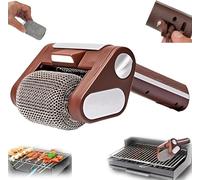 Cordless Electric Grill Cleaner with LED Light, 350 RPM Bristle-Free BBQ Power Brush for Grill Cleaning, Rechargeable Stainless Steel Roller for Cast Iron/Ceramic Grates, Dishwasher Safe