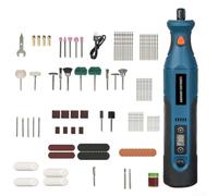 Cordless Electric Grinder 7.4V with Digital Display, 25000 RPM Rotary | Tool Kit for Grinding Polishing Carving on Wood Metal Leather, 12-Speed Adjustable Engraving Pen, 179-Piece Set