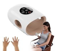 Cordless Electric Hand Multi Level Pressure Finger and Wrist Massager, 3 Massage Modes 5 Intensity Levels Constant Heat,Rechargeable Massager Machine (Pink)