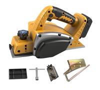 Cordless Electric Hand Planer Compatible with Dewalt 20V Battery, 15000RPM Brushless Power Wood Planer for Woodworking Carpenter Home DIY (Yellow)