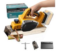 Cordless Electric Hand Planer for Dewalt 20V Battery (No Battery), 15000RPM Brushless Power Planer 82mm Planing Width, 2mm Chip Depth for Woodworking DIY (for Dewalt)