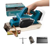 Cordless Electric Hand Planer for Makita 20V Battery (No Battery), 15000RPM Brushless Power Planer 82mm Planing Width, 2mm Chip Depth for Woodworking DIY (for Makita)