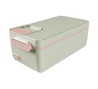 Cordless Electric Heated Lunch Box 1L USB Rechargeable 4000mAh Leak Proof with Insulated Bag Green