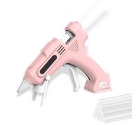 Cordless Electric Hot Glue Kit with 10Pcs 7mm High Adhesion Sticks, Portable Hot Melt Glue Tool with Backflow Prevention & Rapid Heating for Home Crafting and Repair