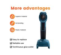 Cordless Electric Hot Melt Glue Tool Rechargeable Anti-Scald Copper Nozzle DIY with Glue Sticks for 20V Battery