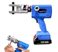 Cordless Electric Hydraulic Pliers, Handheld Wire Crimper with Carry Case, 80KN Force, 22mm Stroke for Crimping 16-300mm² Cables