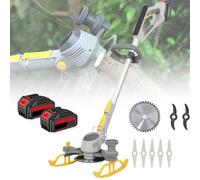 Cordless Electric Lawn Trimmer with 3 Blades for Small Farms and Gardens
