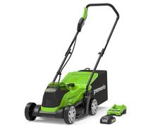 Cordless Electric Lawnmower By Greenworks 24V - 33cm Cutting Width