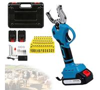 Cordless Electric Livestock Tagger Tool for Cattle, Sheep, and Pigs, Battery Operated with Numbered Tags and Counting Display - Efficient Ear Marking Solution