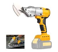 Cordless Electric Metal Scissors Shears Brushless Motor Compatible with Dewalt 20V Battery, 360° Rotating Head, LED Light, Adjustable Speeds for Metal Sheet Carpet Leather (Batteries not Included)