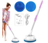 Cordless Electric Mop - 180-Degree Rotation Cordless Floor Steamer, Round Spin Mops For Floor Cleaning, Rechargeable Scrubber Cleaner Mops For Walls Ceilings Window Home Cleaning