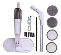 Cordless Electric Mop, Electric Rotating Mop Wet Dry Multipurpose Electric Floor Cleaner with Motorized Dual Spin Mopheads USB Charging Floor Cleaner