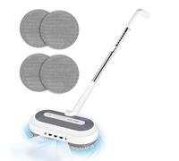 Cordless Electric Mop, Hard Floor Cleaner Spray Mop with 290ml Water Tank and LED Headlight, Dual Spin Mop for Hardwood Tile Floors Lightweight Silent Electric Floor Scrubber for Effortless Cleaning