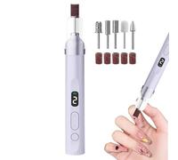 Cordless Electric Nail Drill Machine - Electrics Nail File | Rechargeable Quiet Grinder with LED Light | Electric File for Nails | for Home Travel Salon Foot Toenail Cuticle Women Men