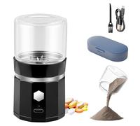 Cordless Electric Pill Crusher & Portable Pill Box Set, Portable Pill Crusher for Tablets- Effortlessly Grind Tablets to Fine Powder for Family Kids Elderly Pets