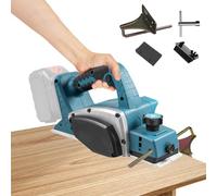 Cordless Electric Planer Wood Tool - 15000 RPM, 82mm Width, 0-2mm Adjustable Depth, Compatible with Makita 18V Batteries, Handheld Wood Planer for Woodworking, Furniture & DIY (Battery Not Included)