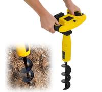Cordless Electric Post Hole Digger -Battery Powered Earth Auger with Reverse Function, 11.8"x3" Drill Bit for Garden Tree Planting & Fence Installation