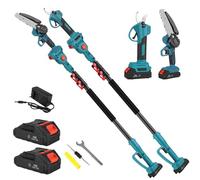 Cordless Electric Pruner, 2-in-1 Garden Tool with 2 Batteries, Automatic Branch Cutter for Effortless Gardening and Pruning, Long Reach Design