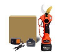 Cordless Electric Pruner - 40mm Branch Cutter with 12-Hour Runtime for Trimming Trees and Bonsai (Includes Pole and Case)