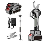 Cordless Electric Pruning Shears | 40mm Cutting Diameter with LCD Display | Brushless Motor & 2 Batteries | Garden Tree Branch Trimmer