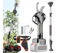 Cordless Electric Pruning Shears, Telescopic Pole, Long-Lasting Battery for Effortless Hedge, Bush, and Orchard Trimming - Lightweight, Efficient, and User-Friendly